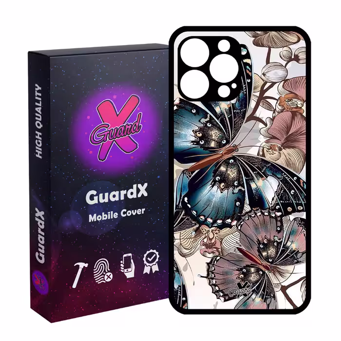 کاور گارد ایکس طرح پروانه مدل Glass10285 مناسب برای گوشی موبایل اپل iPhone 12 Pro Max