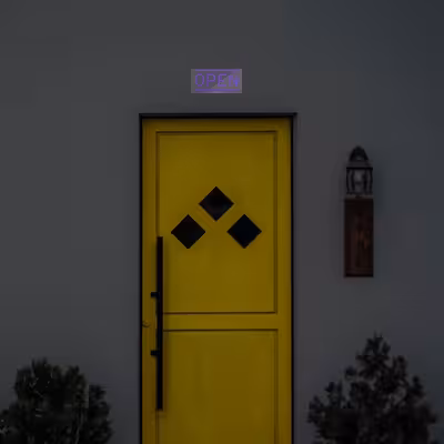 چراغ دیواری نئون دیزاین طرح Open_PR