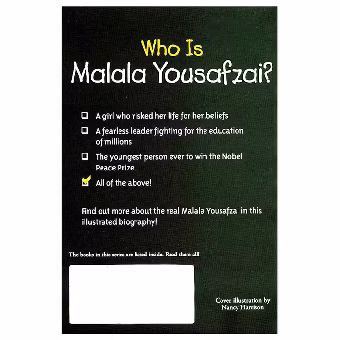 کتاب Who is Malala Yousafzai اثر Dinah Brown انتشارات الوندپویان