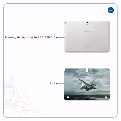 برچسب پوششی ماهوت مدل F-22 Raptor مناسب برای تبلت سامسونگ Galaxy Note 10.1 2012 N8010