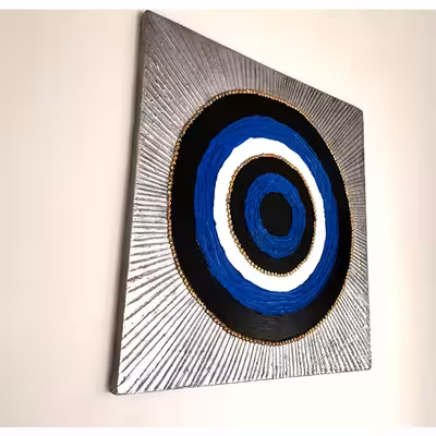  تابلو نقاشی ورق نقره مدل چشم نظر کد A7024 