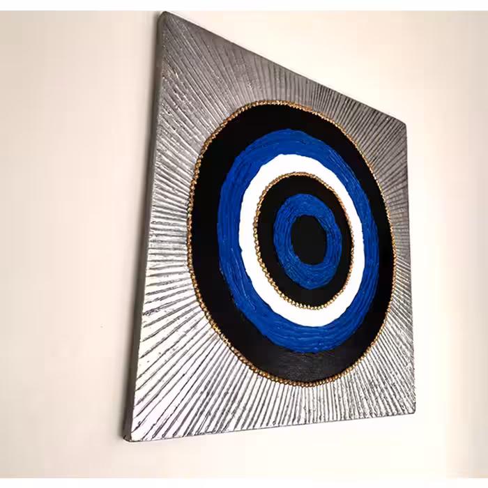  تابلو نقاشی ورق نقره مدل چشم نظر کد A7024 