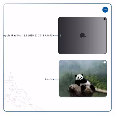 برچسب پوششی ماهوت مدل Panda مناسب برای تبلت اپل iPad Pro 12.9 (GEN 3) 2018 A1895