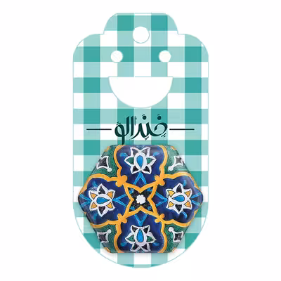 پیکسل خندالو طرح کاشی مدل شش ضلعی کد 2153