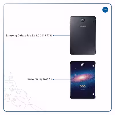 برچسب پوششی ماهوت مدل Universe-by-NASA-4 مناسب برای تبلت سامسونگ Galaxy Tab S2 8.0 2015 T715