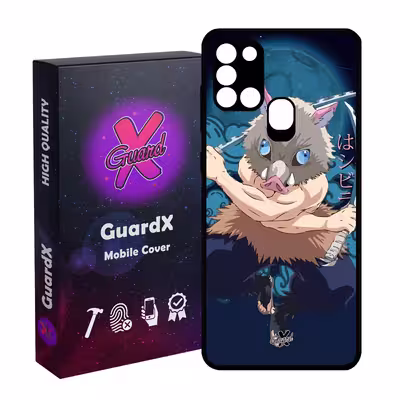 کاور گارد ایکس طرح شیطان کش انیمه مدل Glass10560 مناسب برای گوشی موبایل سامسونگ Galaxy A21s