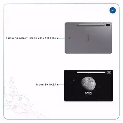 برچسب پوششی ماهوت مدل Moon-By-NASA مناسب برای تبلت سامسونگ Galaxy Tab S6 2019 SM-T860