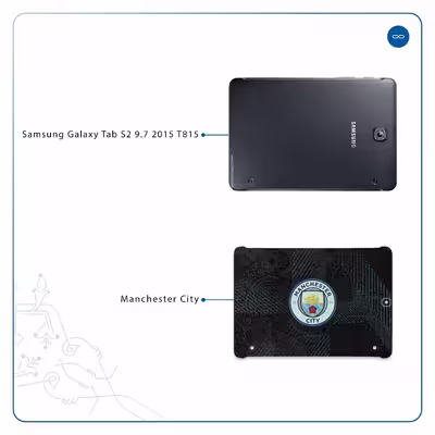 برچسب پوششی ماهوت مدل Manchester-City مناسب برای تبلت سامسونگ Galaxy Tab S2 9.7 2015 T815