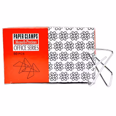 گیره کاغذ مدل کلیپس پروانه کد RK بسته 50 عددی