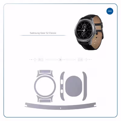 برچسب ماهوت طرح Matte-Silver مناسب برای ساعت هوشمند سامسونگ Galaxy Gear S2 Classic
