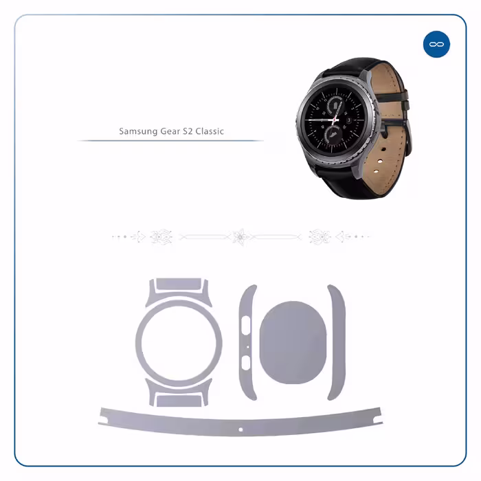 برچسب ماهوت طرح Matte-Silver مناسب برای ساعت هوشمند سامسونگ Galaxy Gear S2 Classic