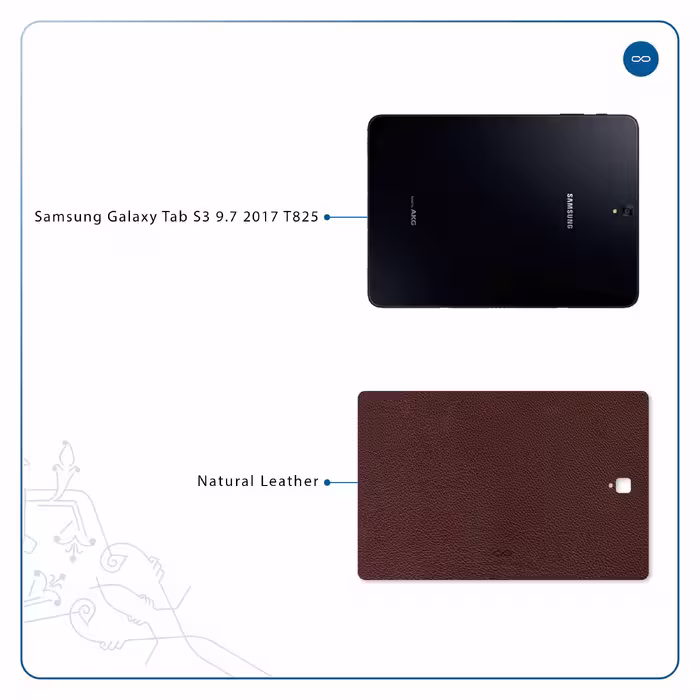 برچسب پوششی ماهوت مدل Natural-Leather مناسب برای تبلت سامسونگ Galaxy Tab S3 9.7 2017 T825