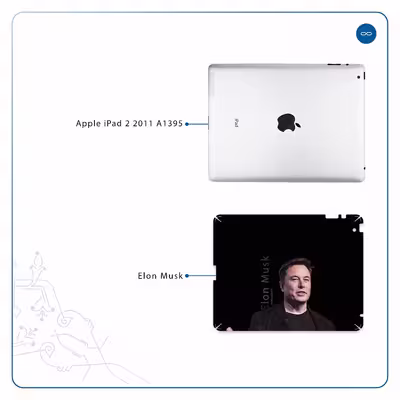 برچسب پوششی ماهوت مدل Elon Musk مناسب برای تبلت اپل iPad 2 2011 A1395