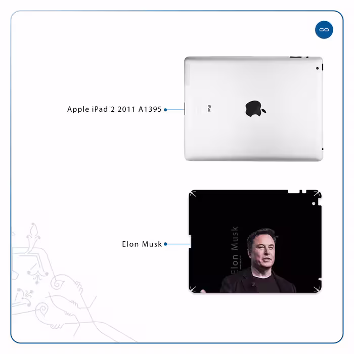 برچسب پوششی ماهوت مدل Elon Musk مناسب برای تبلت اپل iPad 2 2011 A1395