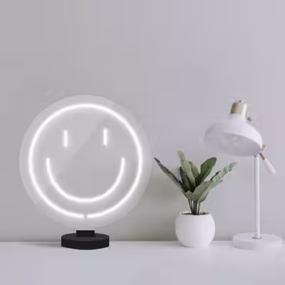 چراغ رومیزی مدل ریموت دار SMILE-GL_WHT-GLASS