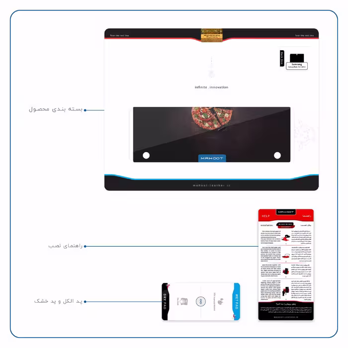 برچسب پوششی ماهوت مدل Pizza مناسب برای تبلت سامسونگ Galaxy Note 10.1 2012 N8010