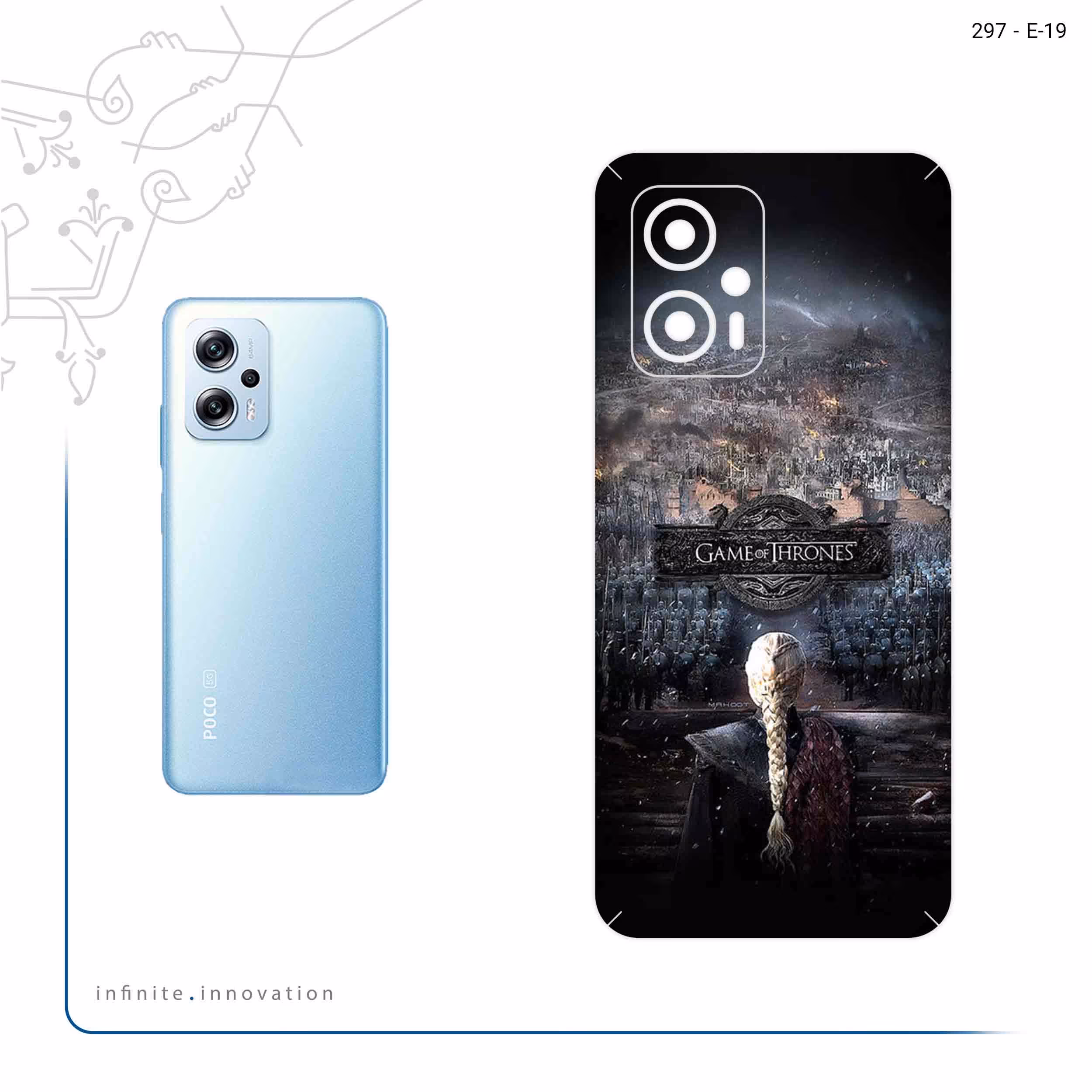 برچسب پوششی ماهوت مدل Game_of_Thrones مناسب برای گوشی موبایل شیائومی Poco X4 GT