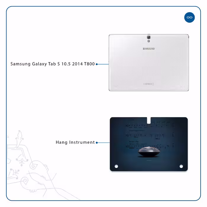 برچسب پوششی ماهوت مدل Hang Instrument مناسب برای تبلت سامسونگ Galaxy Tab S 10.5 2014 T800
