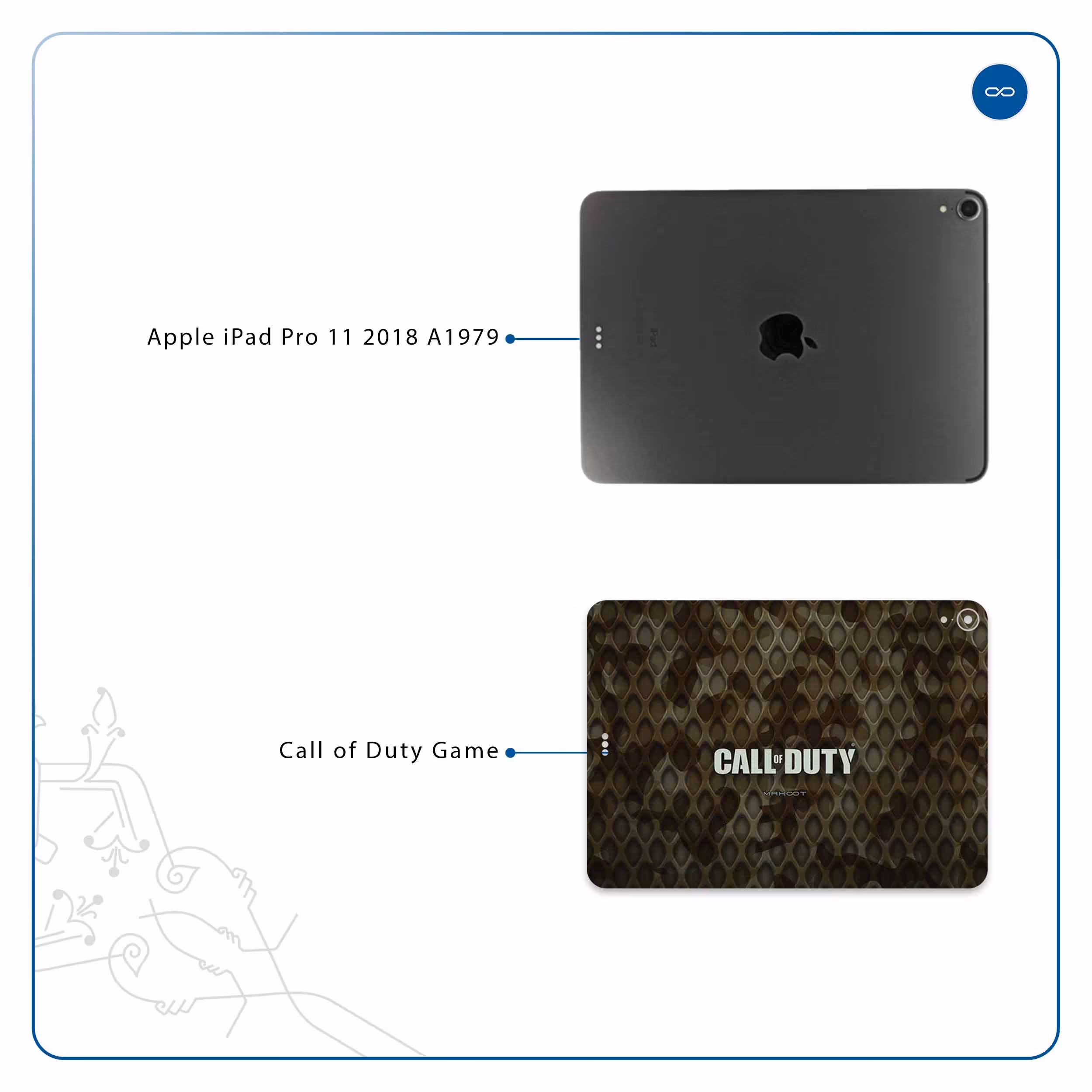 برچسب پوششی ماهوت مدل Call-of-Duty-Game مناسب برای تبلت اپل iPad Pro 11 2018 A1979