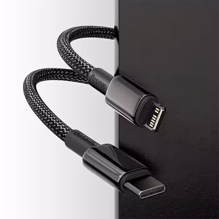 کابل تبدیل 1 متری USB-C به لایتنینگ باسئوس Tungsten Gold CATLWJ-01