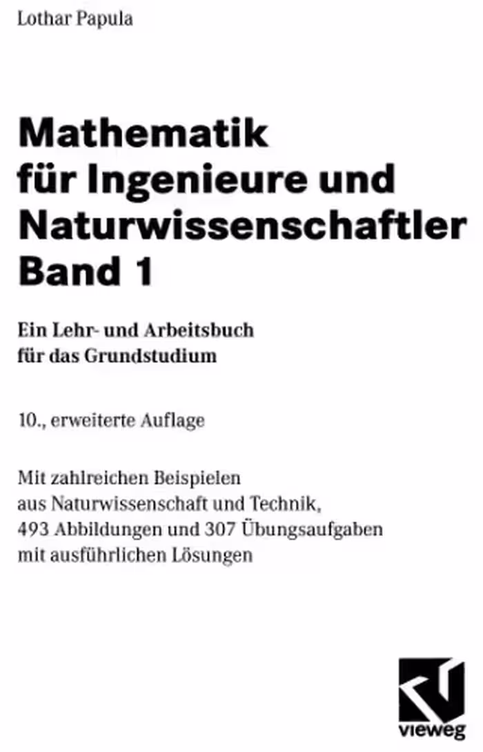 خرید و دانلود نسخه کامل کتاب Mathematik fuer Ingenieure und Naturwissenschaftler, Band 1