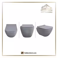 توالت فرنگی دیواری (والهنگ) مروارید مدل کاپریس 54 – طوسی