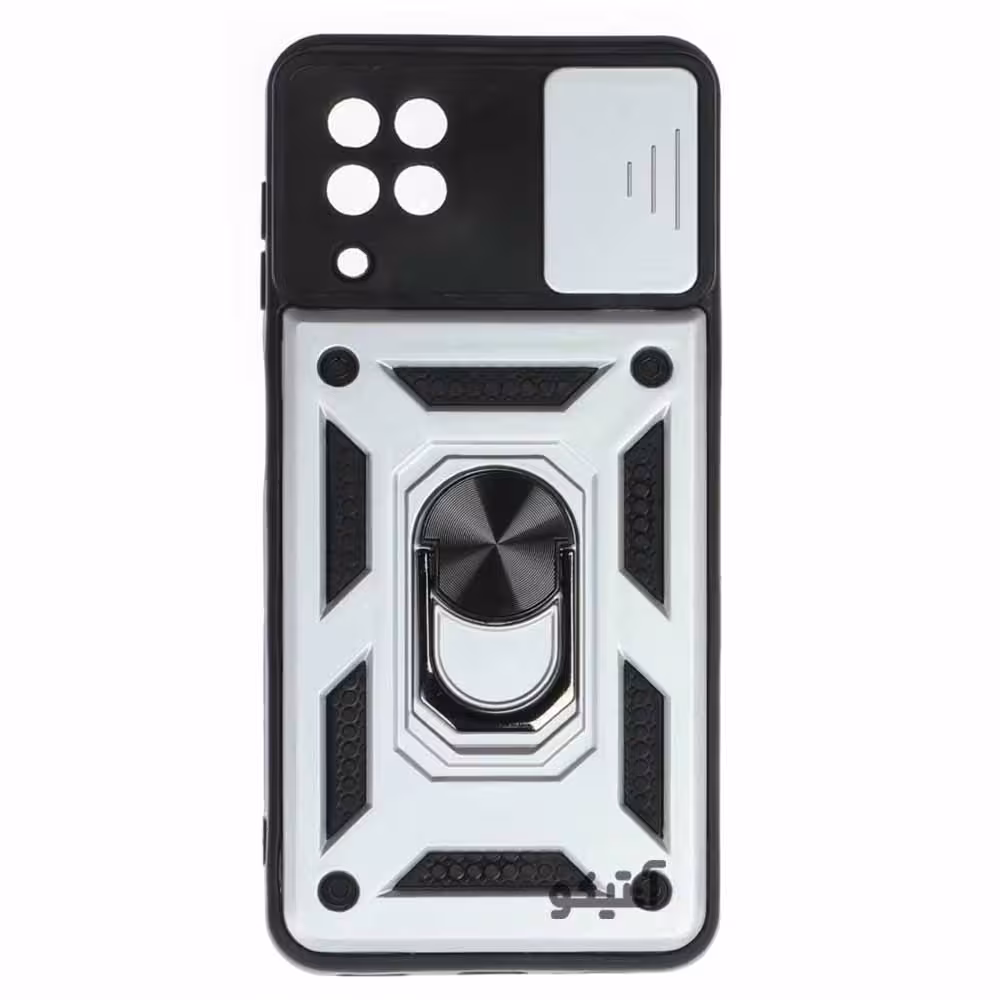 قاب دیفندر ضد ضربه بتمنی محافظ لنز دار مناسب برای گوشی Samsung A22-4G / M32-4G-نقره ای