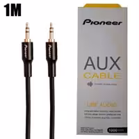 کابل AUX چرمی 1 متری Pioneer پک سفید زرد