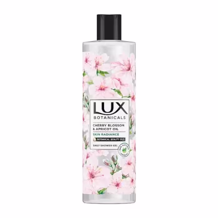 شامپو بدن لوکس Lux شکوفه گیلاس و روغن زردآلو اصل هلند حجم 500 میل