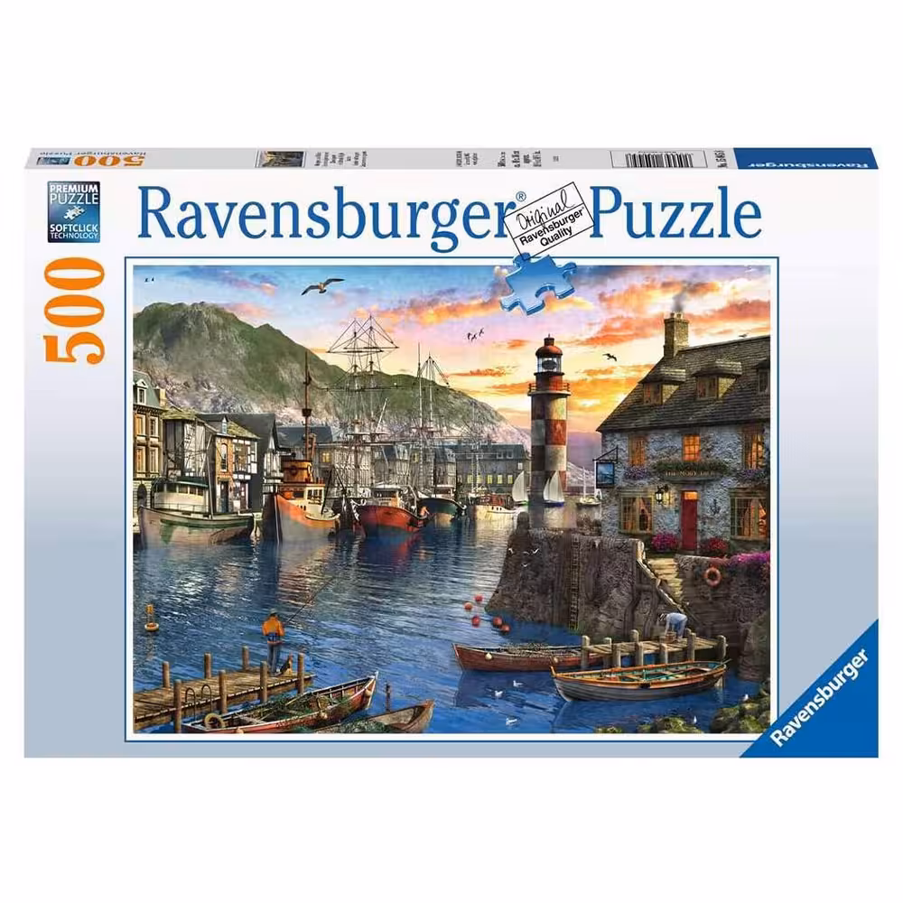 پازل 500 قطعه Ravensburger طرح طلوع آفتاب در بندر