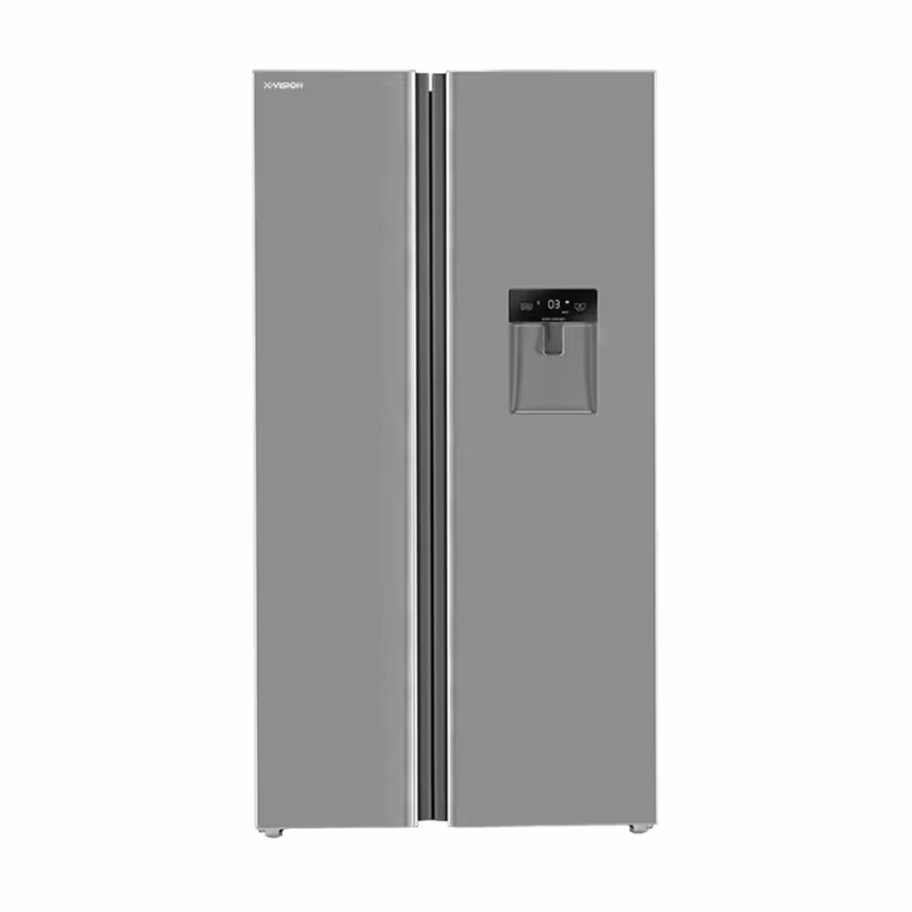 یخچال و فریزر ساید بای ساید ایکس ویژن استیل TS665-ASD