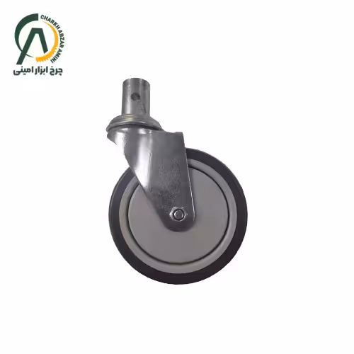 چرخ فروشگاهی بلبرینگی B پینی گردان قطر 125 میلی متر