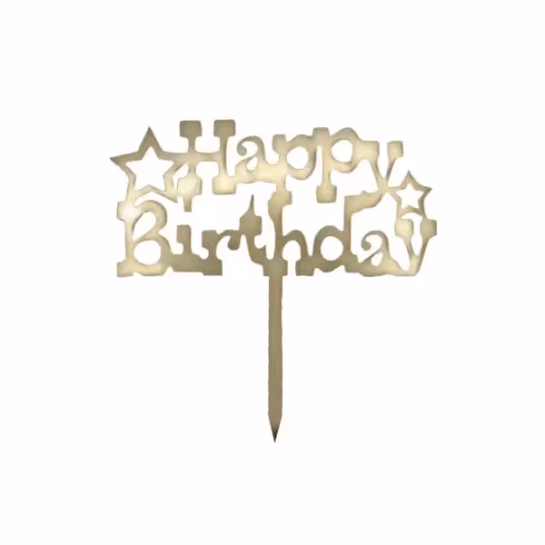 تاپر تولدت مبارک طرح HBD ستاره