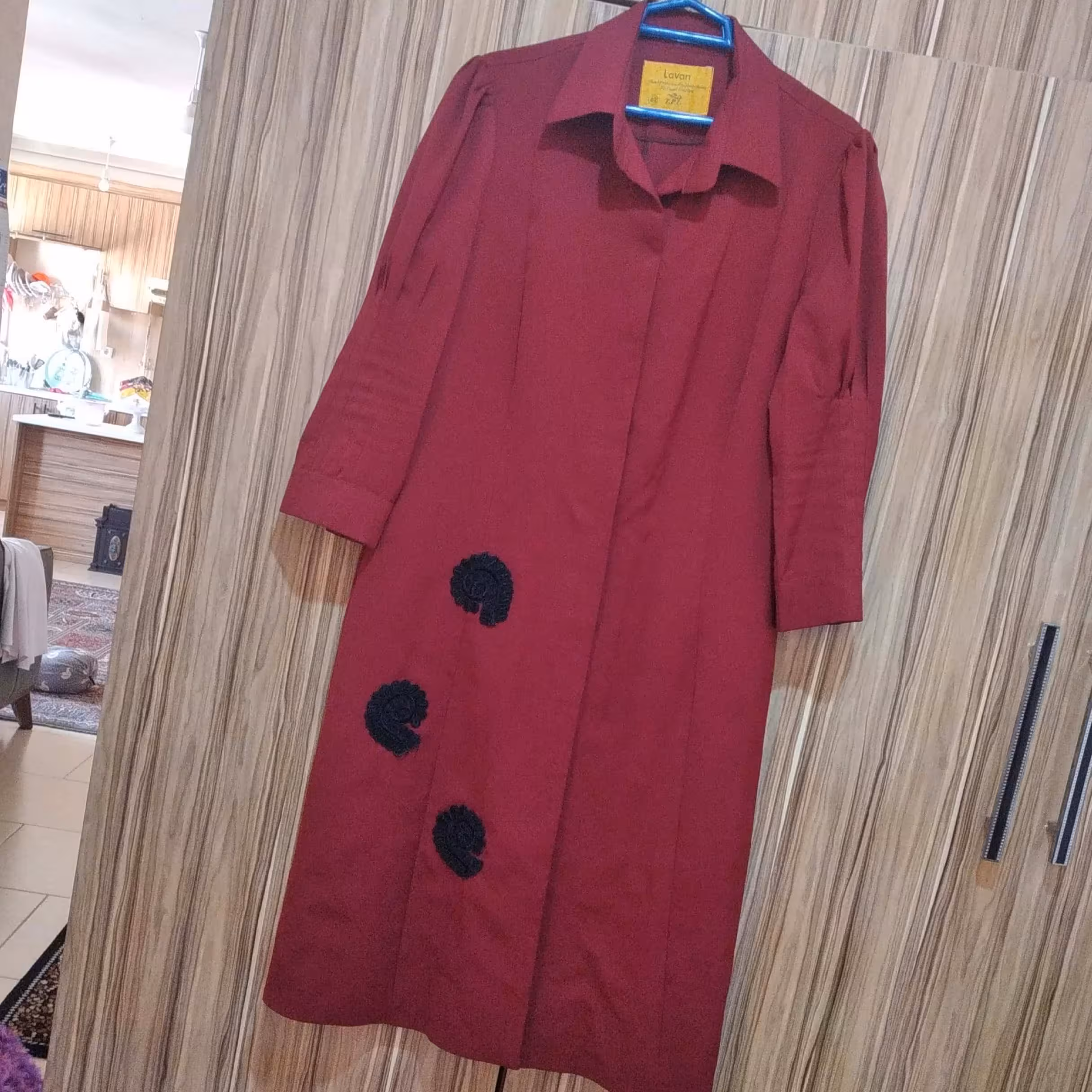 مانتو کرپ زرشکی