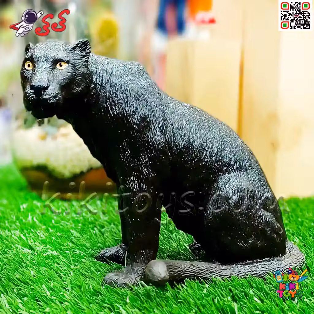 فیگور حیوانات ماکت پلنگ سیاه و جگوار اسباب بازی Black panther figure X152