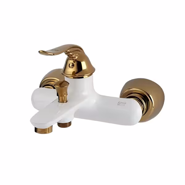 شیر دوش کسری مدل رایان سفید طلایی