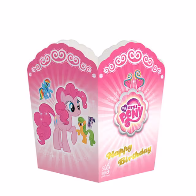 ظرف پاپ کورن مدل پونی بسته 10 عددی