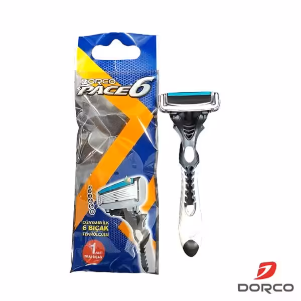 خودتراش6لبه دورکو  مدل DORCO Pace6  بسته 1 عددی ساخت ویتنام