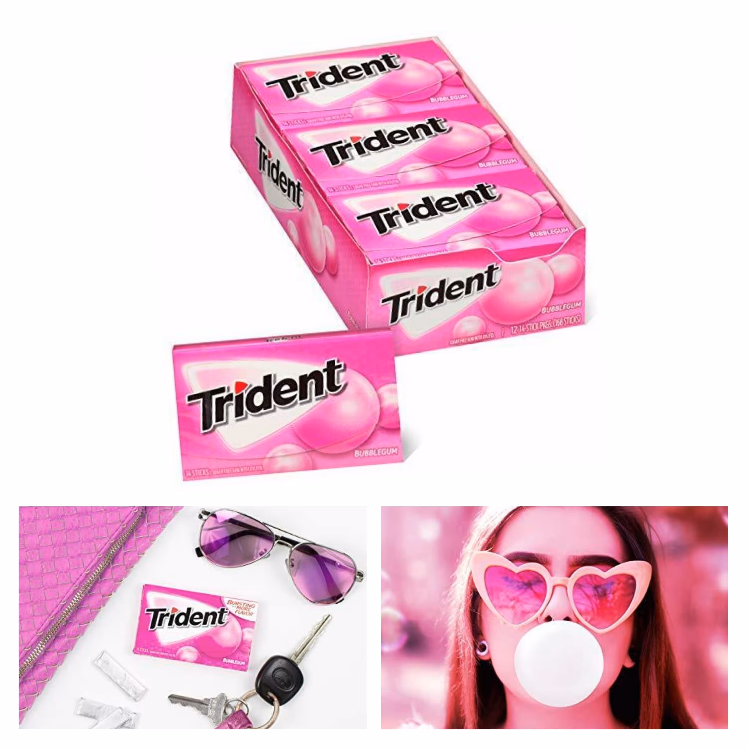 آدامس تریدنت بادکنکی اصل ( آمریکا)