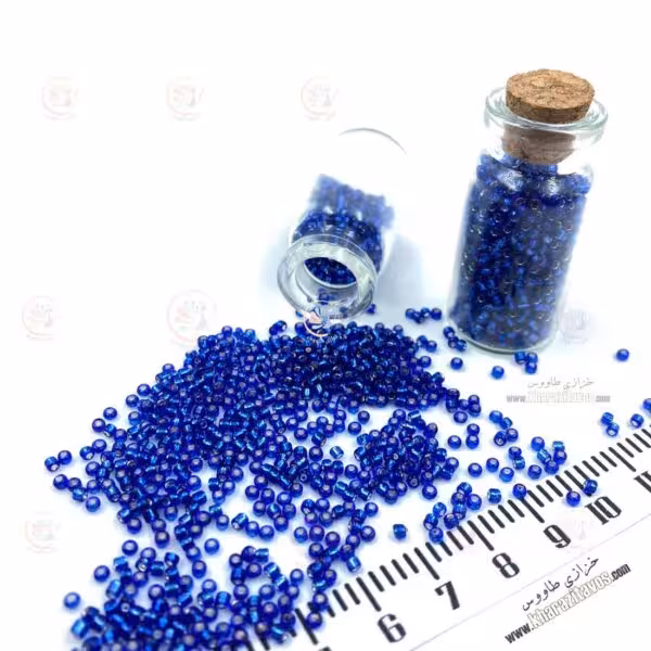منجوق ریز بسته 40 گرمی ( آبی کاربنی )