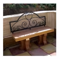 نیمکت تخت کلاسیک دورا حاشیه چوب با پشتی فرفورژه مدل BWF113