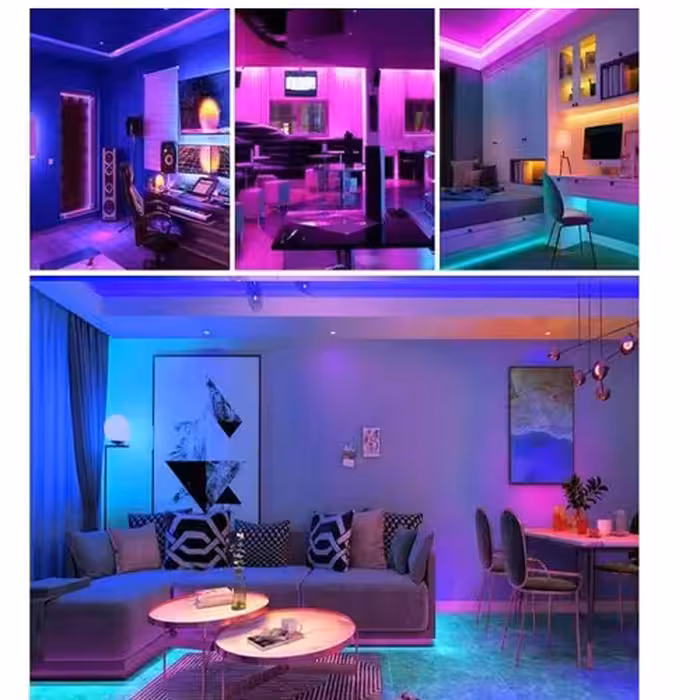 ریسه نورمخفی شلنگی RGB هفت رنگ 12 ولت