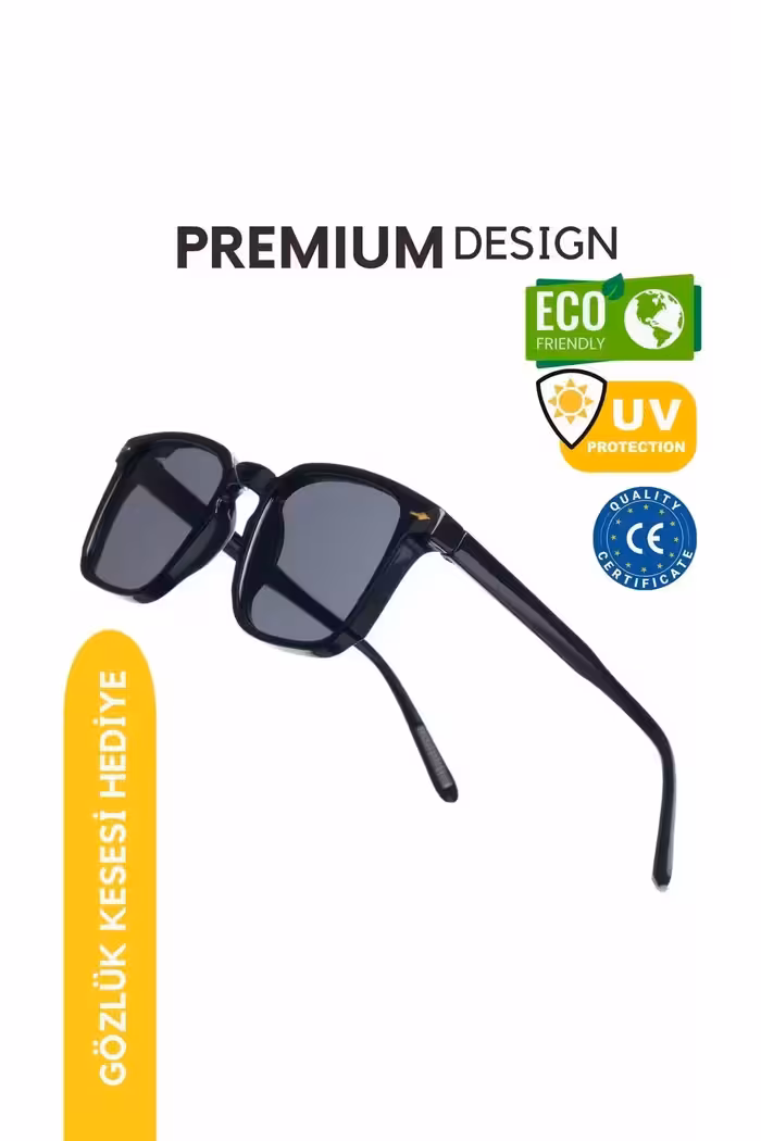 عینک آفتابی زنانه و مردانه با لنز UV400 و گواهی CE رنگ مشکی برند لورراینو - 4514