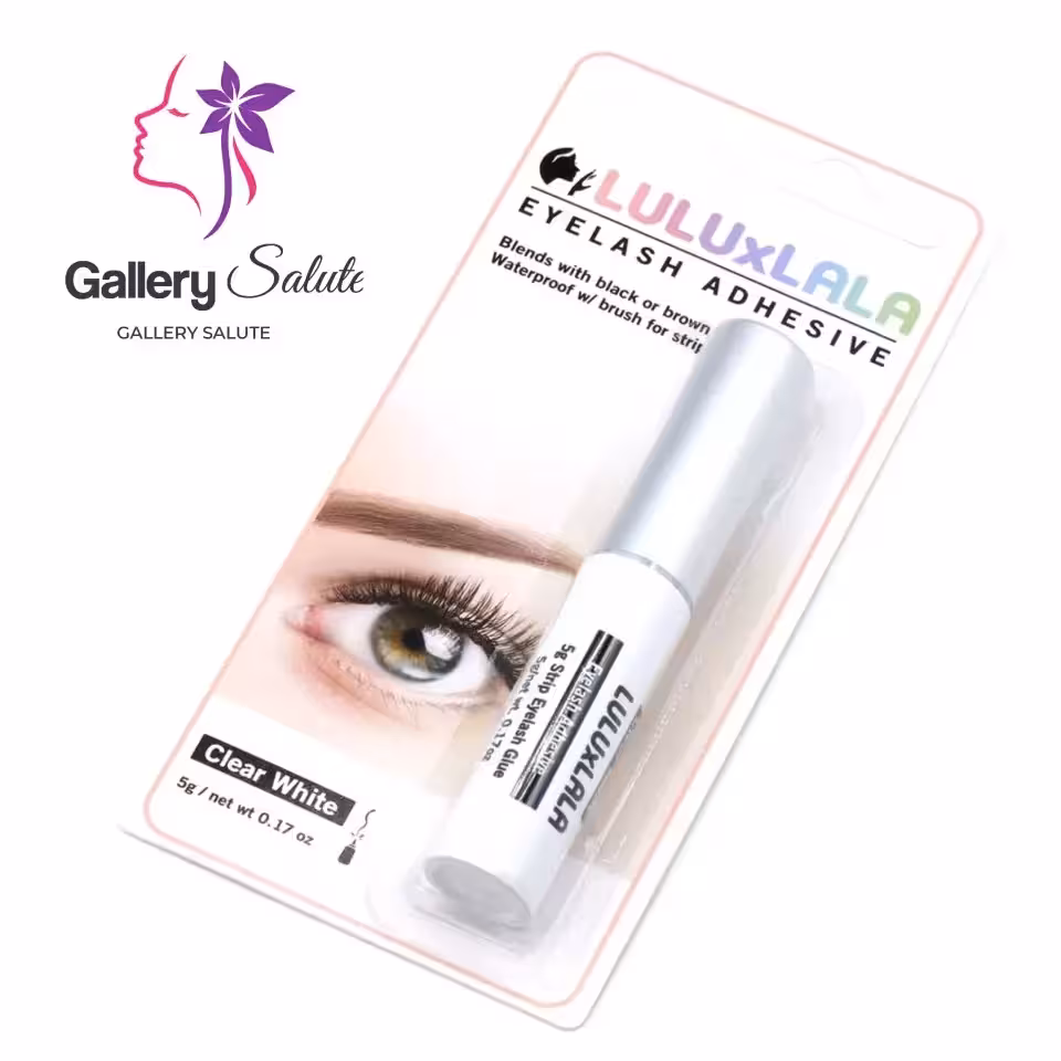 چسب مژه قلم دار موقت لولوکس لالا،(رنگ سفید) 5 میلی‌لیتر / LULUxLALA Eyelash Adhesive, 5ml (Cler white)