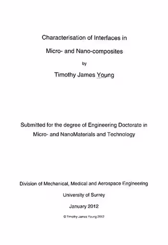 خرید و دانلود نسخه کامل کتاب Characterisation of Interfaces in Micro- and Nano-composites