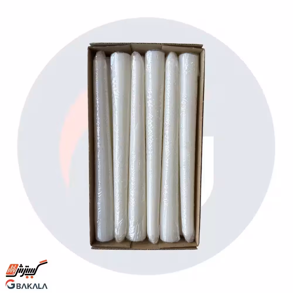 شمع سفید 20 سانتی متری 12 عددی