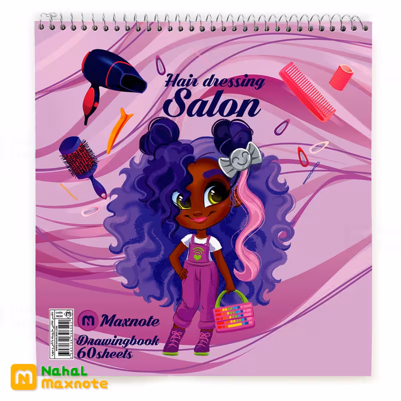 دفتر نقاشی 60 برگ ماروپله- با تاس و مهره کد 9650.طرح 1