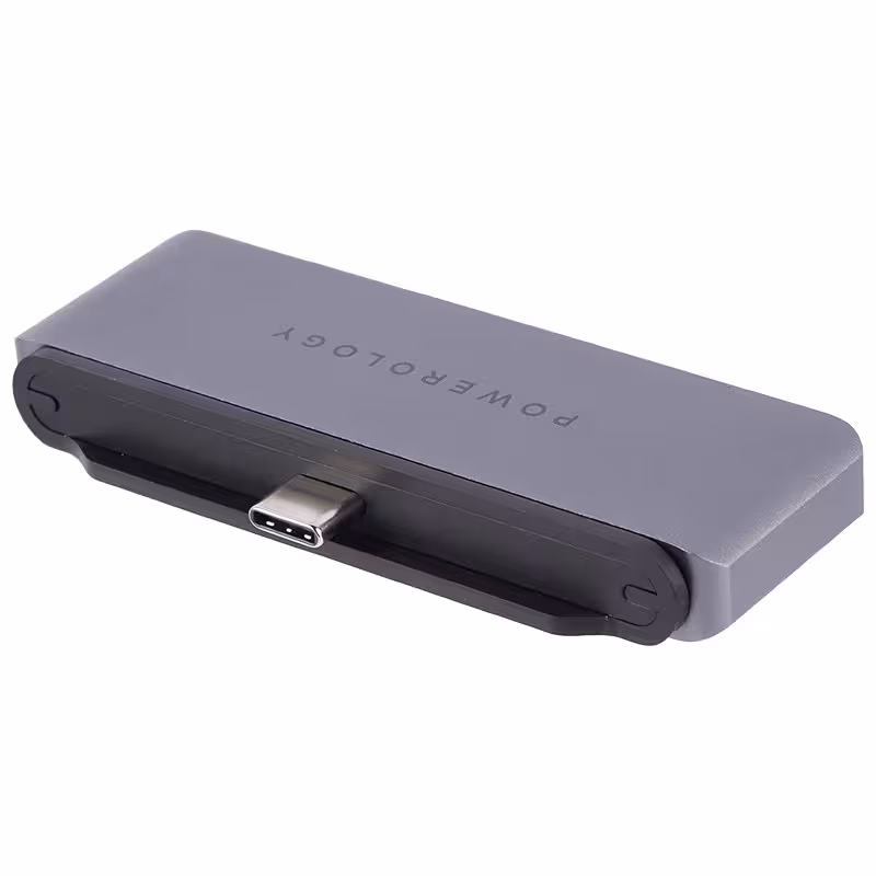 هاب 4 پورت تایپ سی به USB2.0/HDMI/AUX/Type-C پاورولوجی مدل P41PACHGY