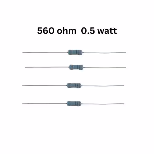 مقاومت 560 اهم 1/2 یا 0.5 وات