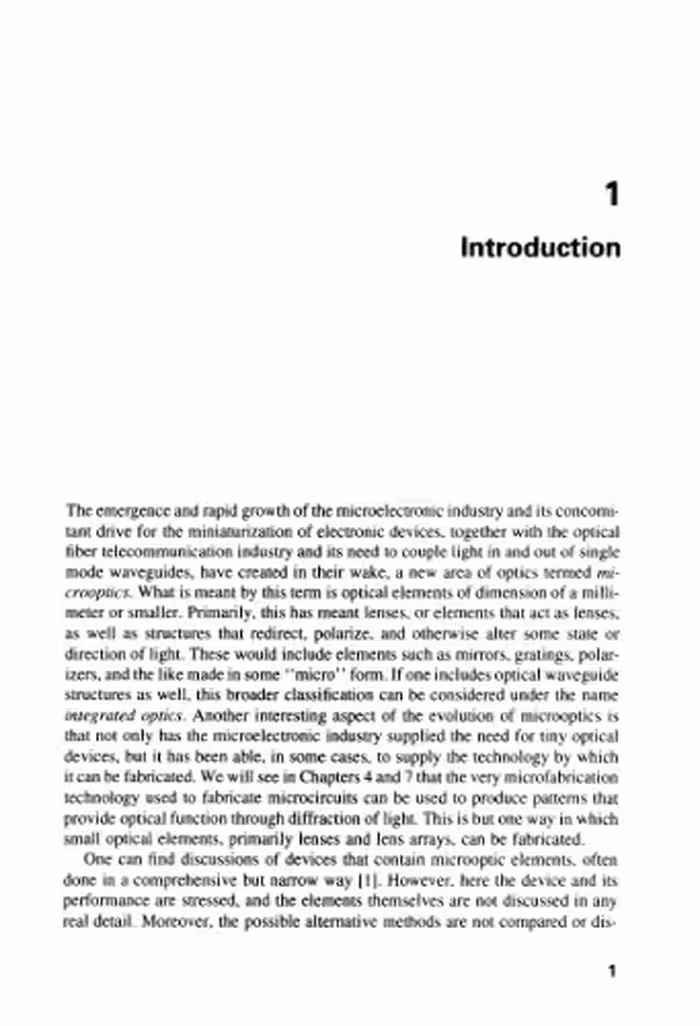 خرید و دانلود نسخه کامل کتاب Microoptics Technology: Fabrication and Applications of Lens Arrays and Devices